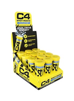 C4 Shot Rocks Pre-Workout - Icy Blue Razz - 12 Servings