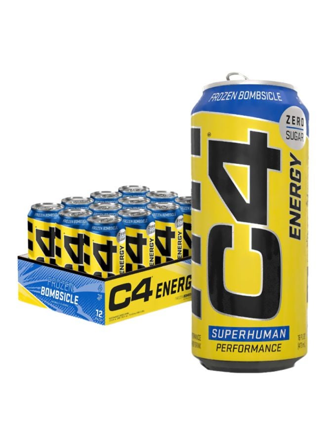 CELLUCOR - C4 Original Pre-Workout Energy Ready to Drink - Frozen Bombsicle - Pack of 12 - Image 1