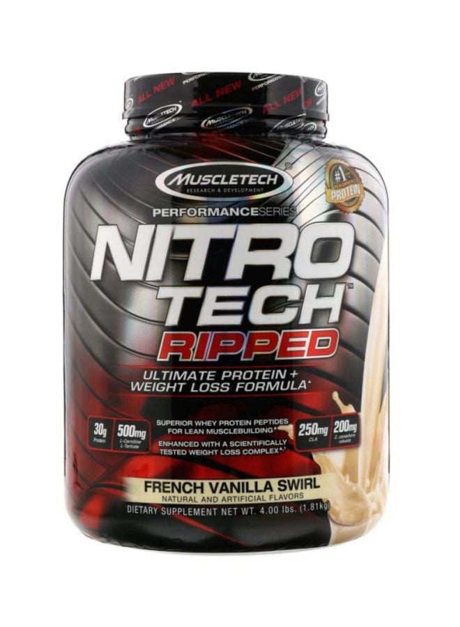 MuscleTech Nitro Tech Ripped Ultimate Protein Plus Weight Loss Dietary Supplement