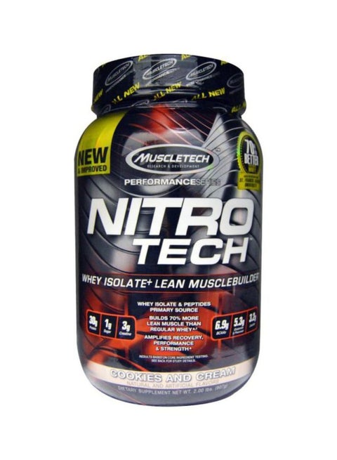 Nitro Tech Whey Isolate Protein Powder Cookies And Cream 998g
