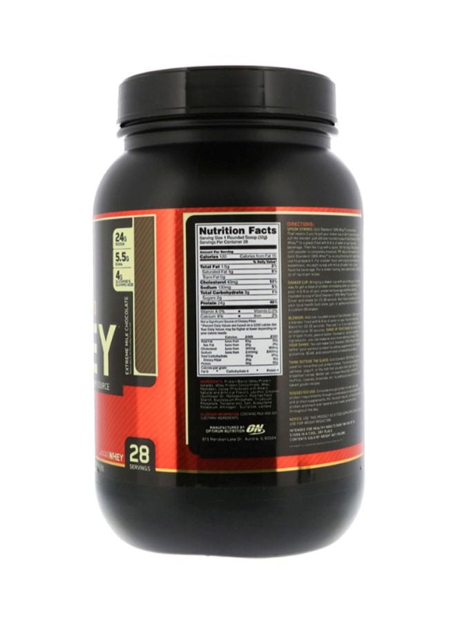 Optimum Nutrition Gold Standard Whey Isolate Protein - Extreme Milk Chocolate - 909 Gram  - Image 2