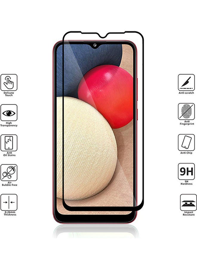 Wtech Tempered Glass Screen Protector For Samsung Galaxy A02s Clear/Black - Image 2