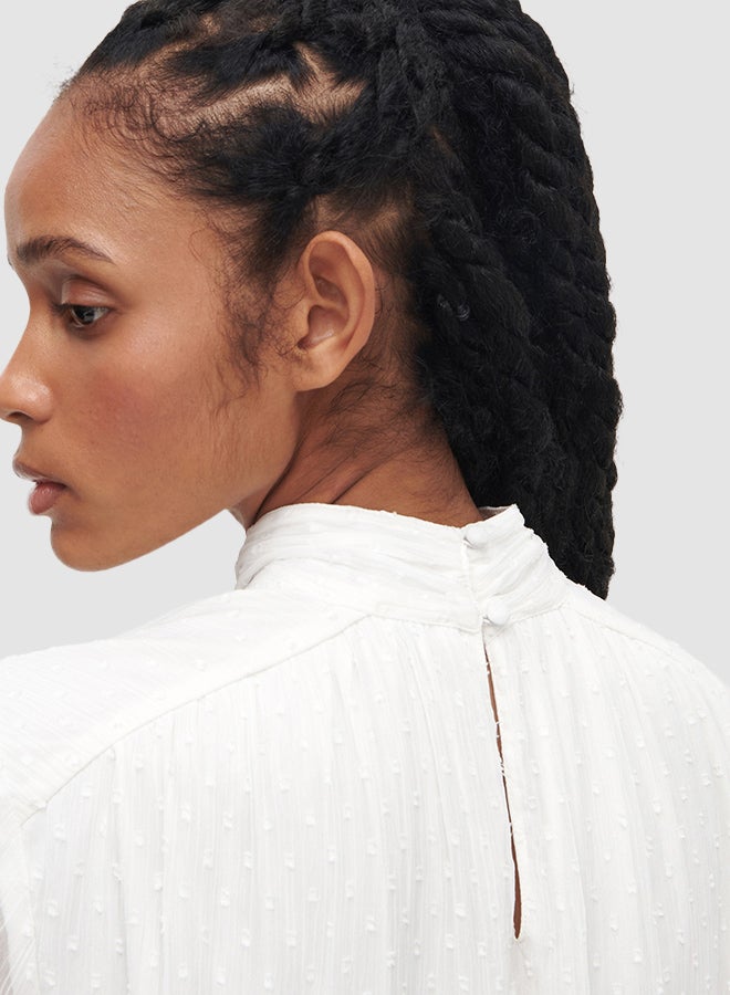 Reserved - High Neck Top Ivory - Image 1
