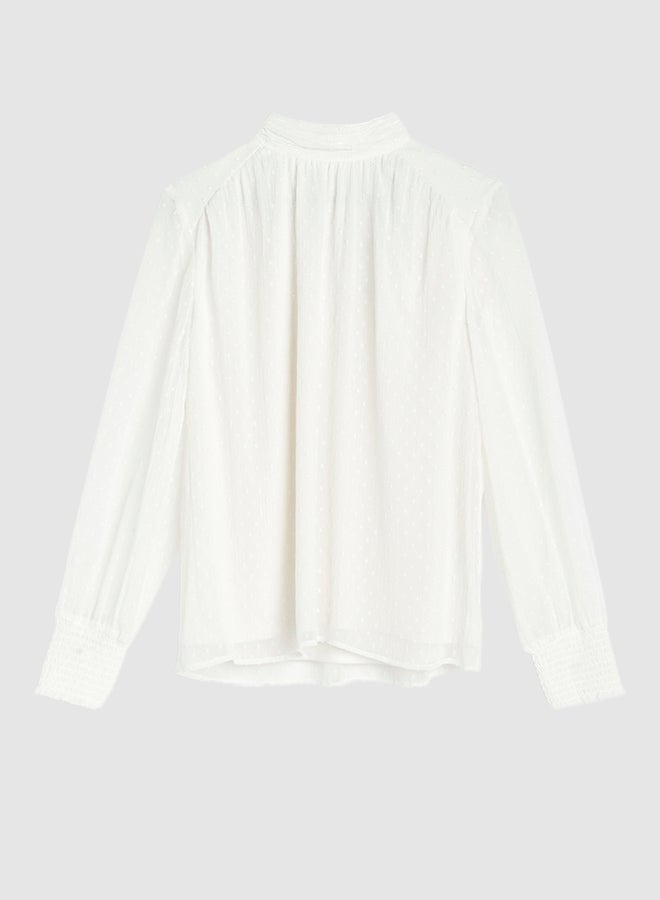 Reserved - High Neck Top Ivory - Image 1