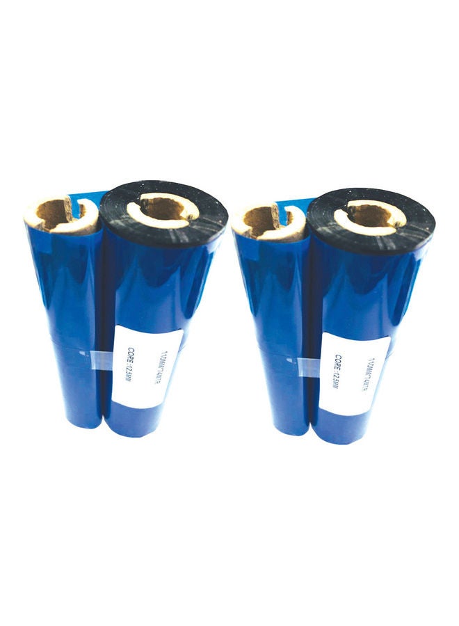 Office Maker 2-Piece Thermal Transfer Wax Ribbon Black - Image 2