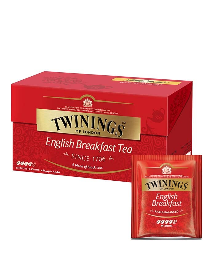 Twinings - English Breakfast Tea 25 Teabags 50grams - Image 1