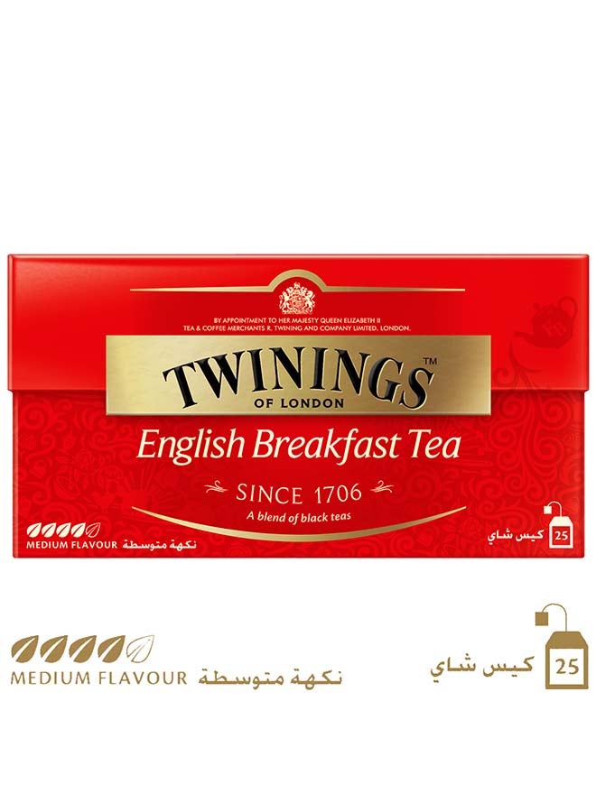 Twinings - English Breakfast Tea 25 Teabags 50grams - Image 1