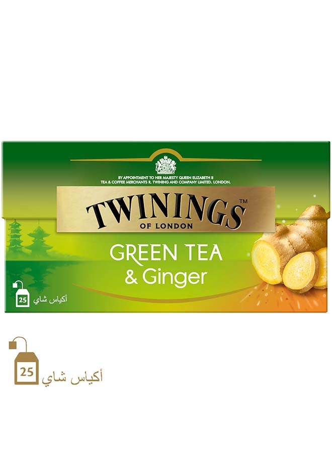 Ginger Green Tea 25 Teabags 40grams - v1615230655/N12280629A_1