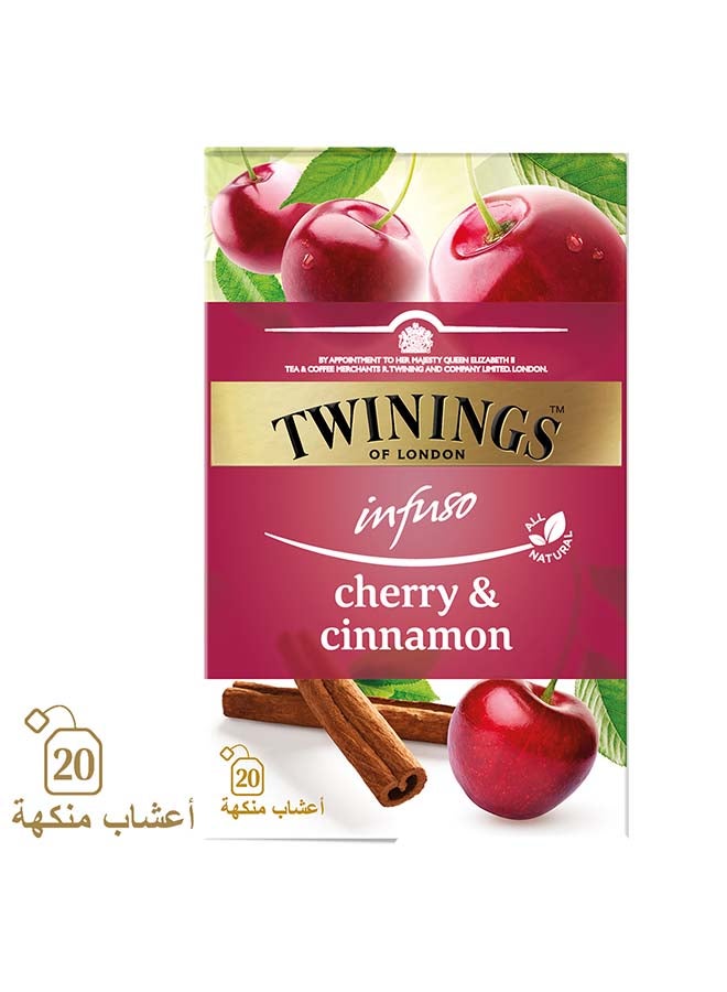 Twinings - Infuso Cherry And Cinnamon Tea Made With All Natural Ingredients 20 Bags 40grams - Image 1