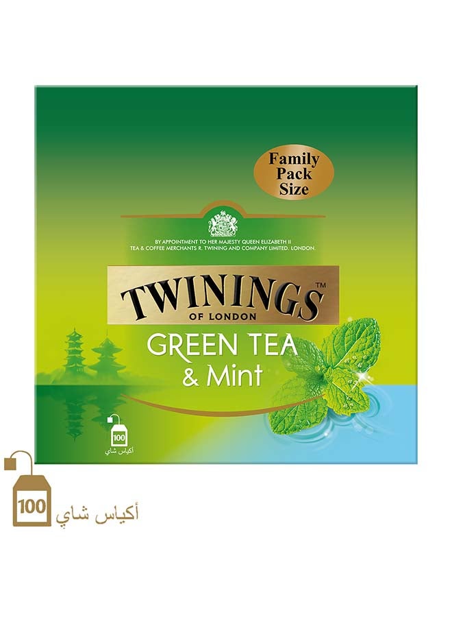 تويننجز - شاي أخضر بالنعناع 100 كيس 1.5جرام - Image 1