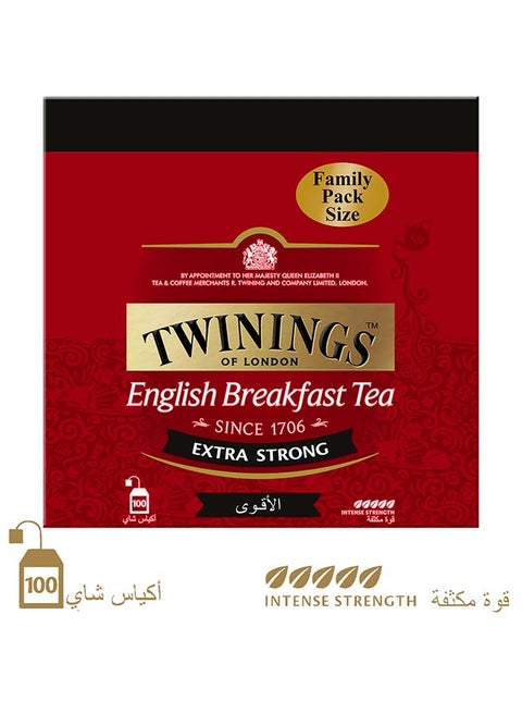 English Breakfast Extra Strong Tea 100 Bags 2.3grams