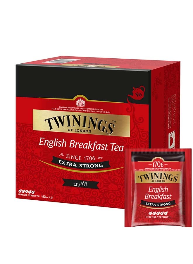 Twinings - English Breakfast Extra Strong Tea 100 Bags 2.3grams - Image 1