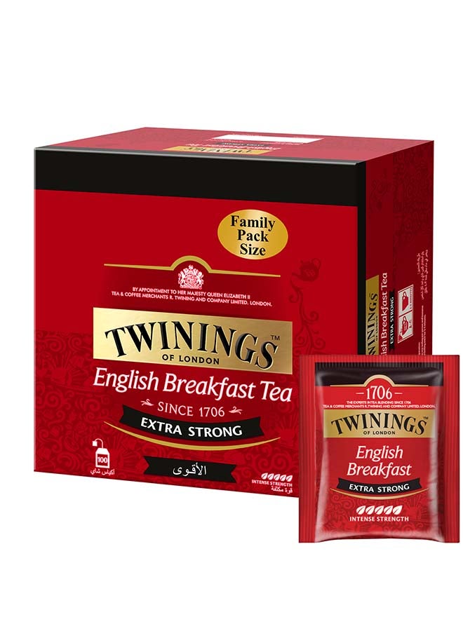 Twinings - English Breakfast Extra Strong Tea 100 Bags 2.3grams - Image 1