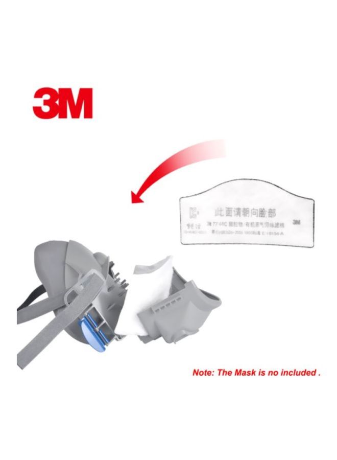 3M 10-Piece Activated Carbon Mask Filter Set 7744 White - Image 2