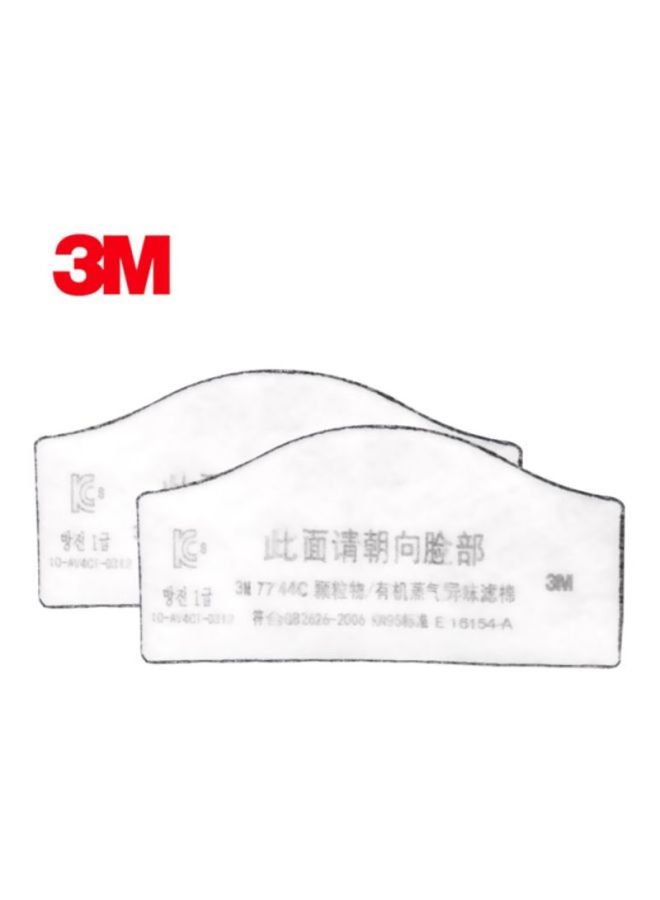 3M 10-Piece Activated Carbon Mask Filter Set 7744 White - Image 3