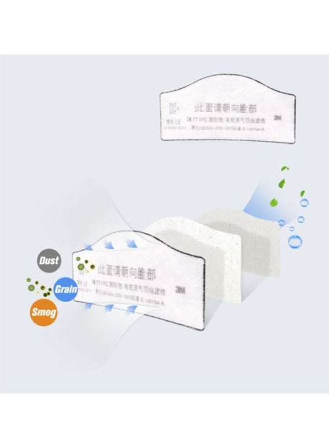 3M 10-Piece Activated Carbon Mask Filter Set 7744 White - Image 5