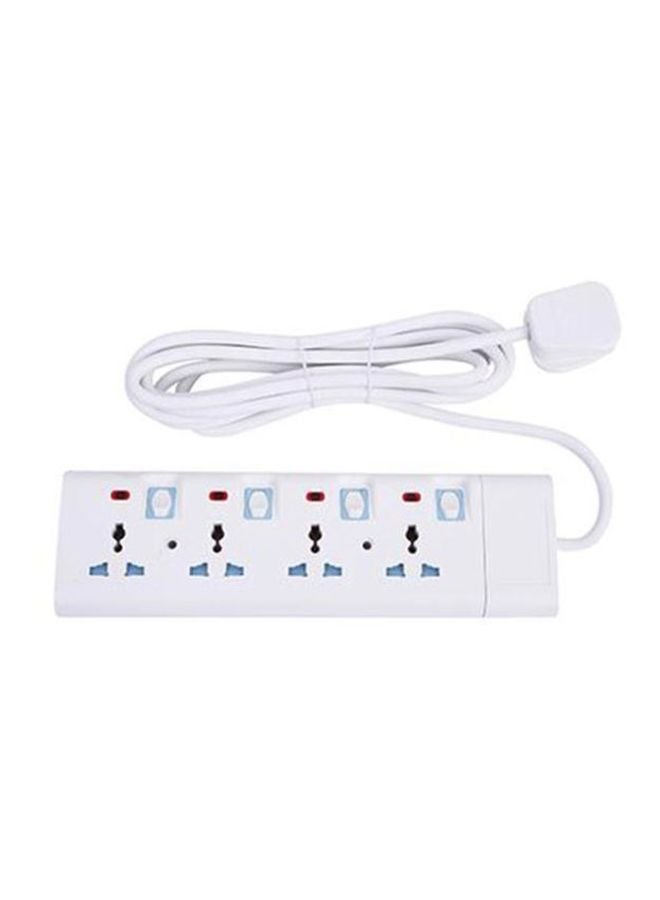 GEEPAS 4-Way Extension Socket White  - Image 1