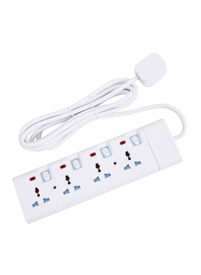 GEEPAS 4-Way Extension Socket White  - Image 2