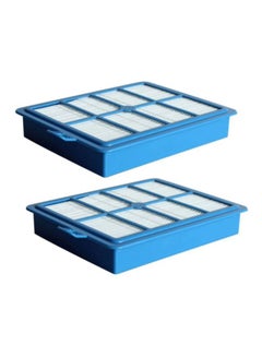 2-Piece Vacuum Cleaner Replacement Filter Set For Philips JD0109-2-WSQ Blue