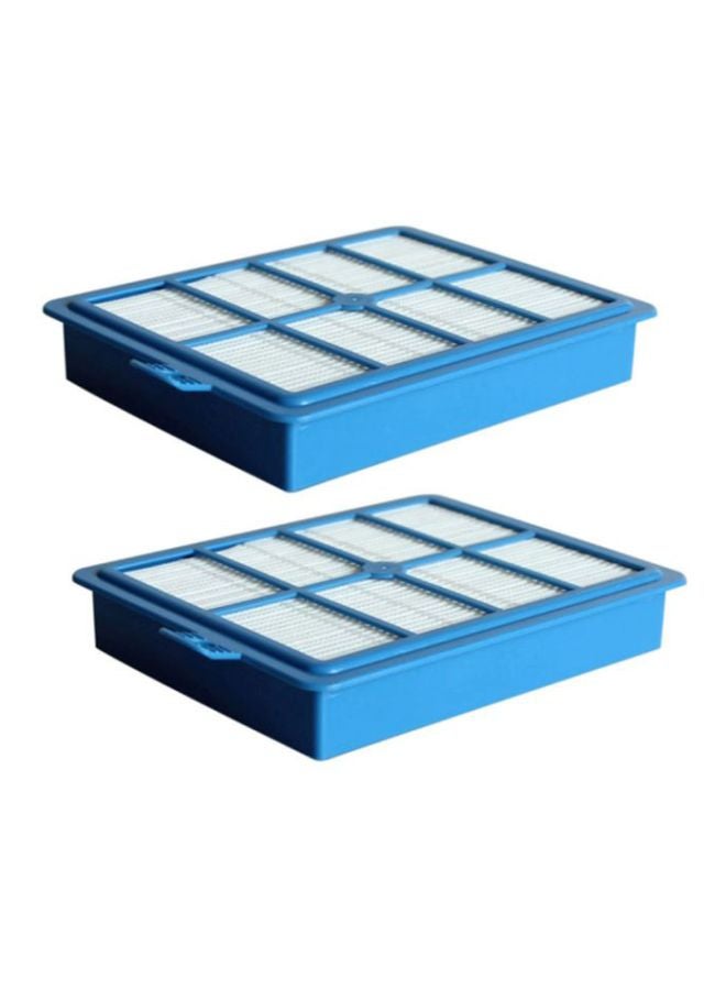 Decdeal - 2-Piece Vacuum Cleaner Replacement Filter Set For Philips JD0109-2-WSQ Blue - Image 1