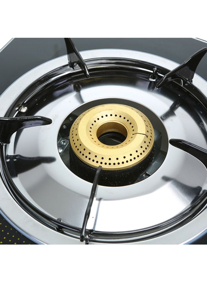 GEEPAS 8mm Thick Tempered Gas, Auto Piezo Ignition Double Gas Burner, Stainless Steel frame & Tray, LPG With 5000 pa, Heavy Cast Iron Mixing Tube, Enamel Pan Support GK6758 Multicolour  - Image 3