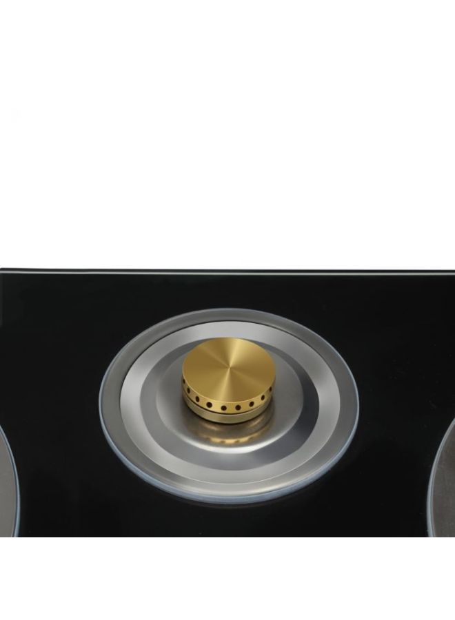 GEEPAS - Gas Cooker, 8mm Tempered Glass Top, GK6759 | Triple Burner Gas Stove | Stainless Steel Frame & Tray | Japanese Piezo | Iron Mixing Tube, Piezo Ignition, Easy To Clean GK6759 Black - Image 1