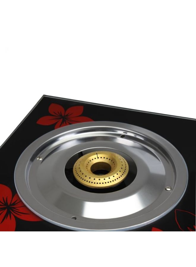 GEEPAS - Gas Cooker, 8mm Tempered Glass Top, GK6759 | Triple Burner Gas Stove | Stainless Steel Frame & Tray | Japanese Piezo | Iron Mixing Tube, Piezo Ignition, Easy To Clean GK6759 Black - Image 1