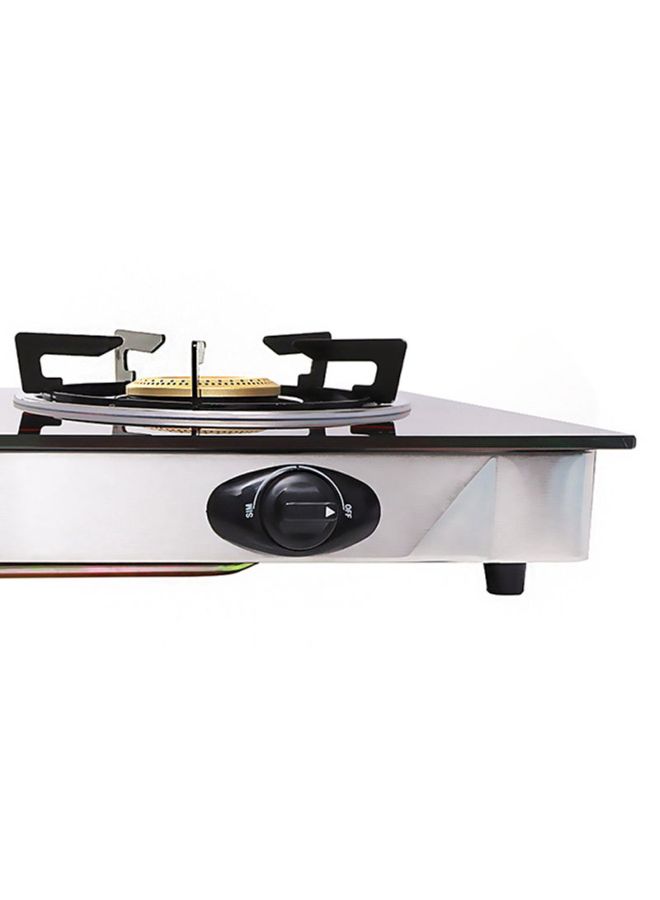 Impex - 3 Burner Glass Top Gas Stove with FFD - Quality Pan Support, Brass Burners, Spill Tray, Auto Ignition, Toughened Glass, Flame Failure Device, Blue Flame, Ergonomic Knobs IGS 1213F Black/Red/Silver - Image 1
