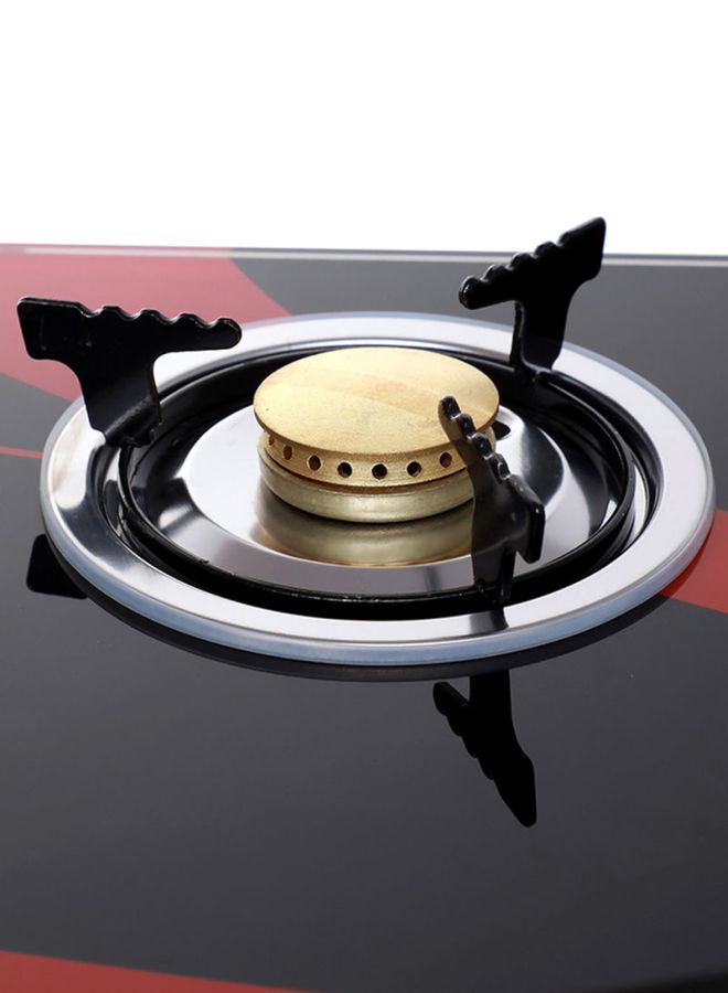 Impex - 3 Burner Glass Top Gas Stove with FFD - Quality Pan Support, Brass Burners, Spill Tray, Auto Ignition, Toughened Glass, Flame Failure Device, Blue Flame, Ergonomic Knobs IGS 1213F Black/Red/Silver - Image 1