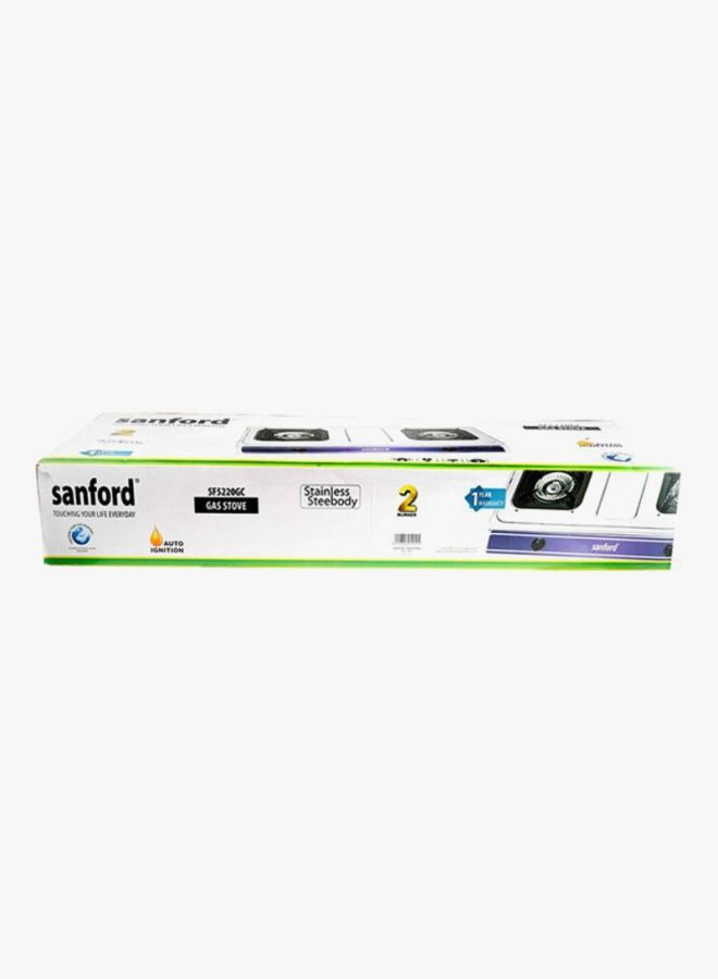سانفورد موقد غاز بشعلتين Sf5220gc فضي/أزرق/أسود  - Image 3