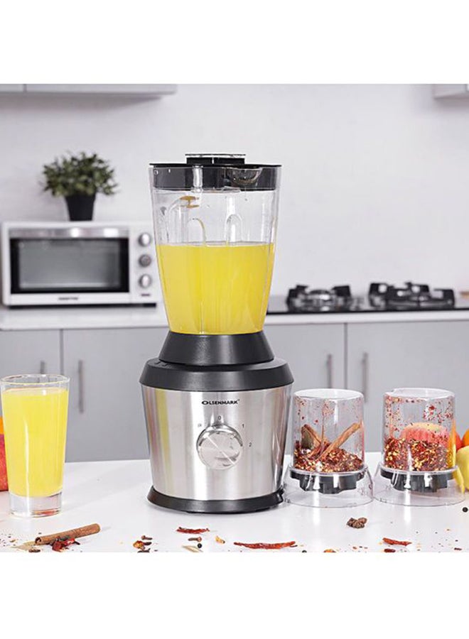 أولسنمارك - خلاط متعدد الوظائف 1 في 3 1.5 L 500 W OMSB2382 فضي/أسود/شفاف - Image 1