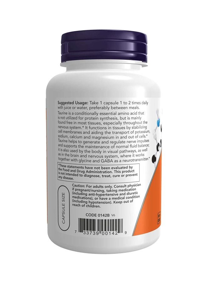 Now Foods Double Strength Taurine Dietary Supplement - Image 3
