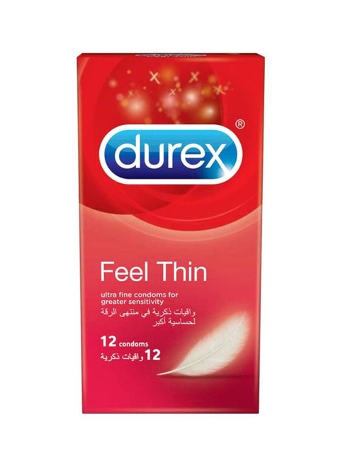 12-Piece Feel Thin Straight Walled Condom