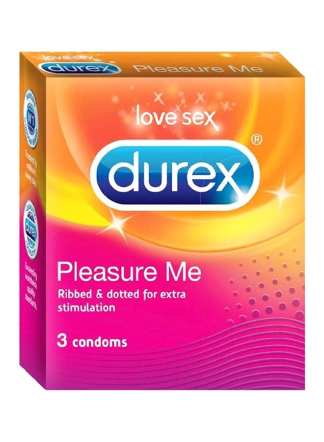 Durex Pack Of 3 Pleasure Me Condom  - Image 1