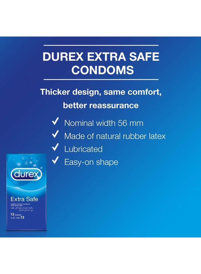Durex - 12-Piece Durex Extra Safe Condom - Image 1