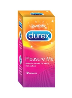 Pack Of 10 Pleasure Me Ribbed And Dotted Condom