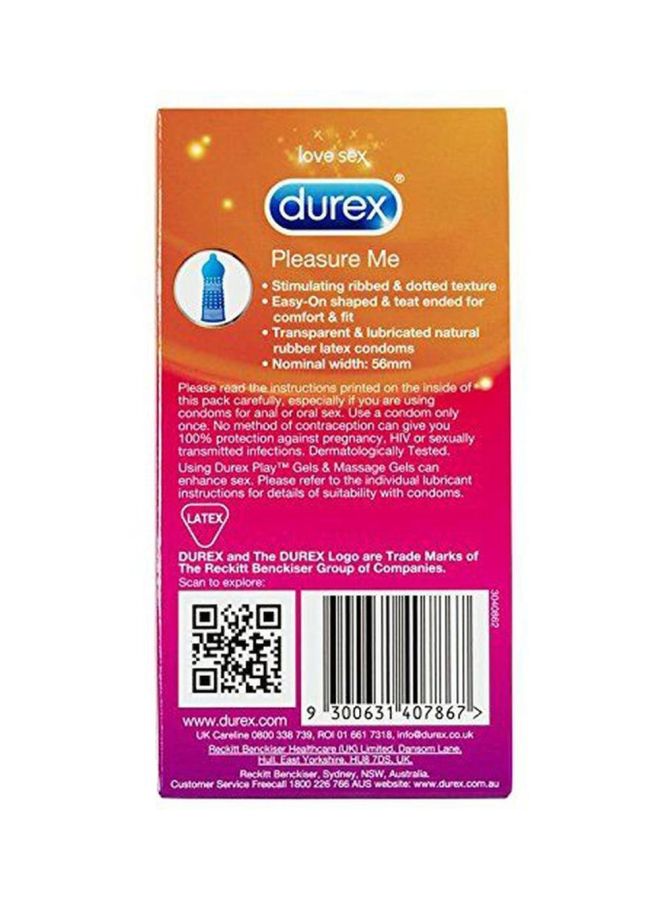 Durex - Pack Of 10 Pleasure Me Ribbed And Dotted Condom - Image 1