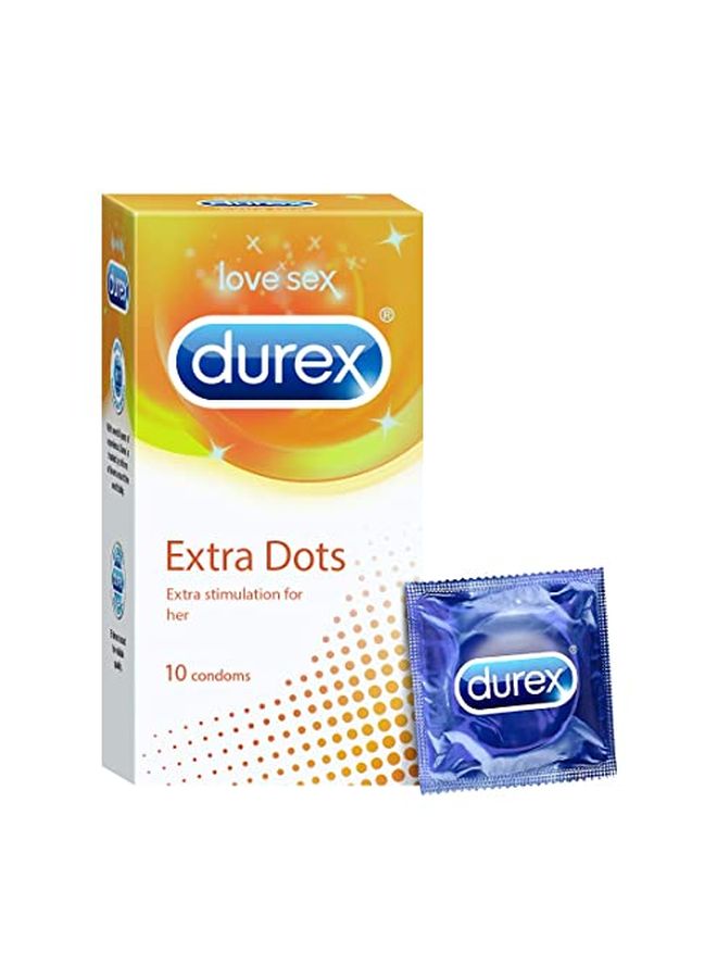 Durex - 10-Piece Extra Dots Condoms - Image 1