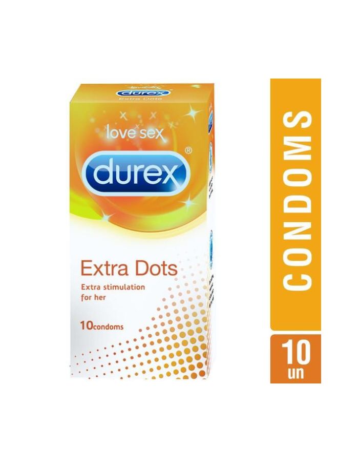 Durex - 10-Piece Extra Dots Condoms - Image 1