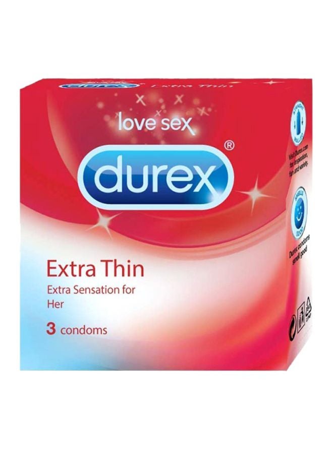 Durex 3-Piece Extra Thin Condoms - Image 1