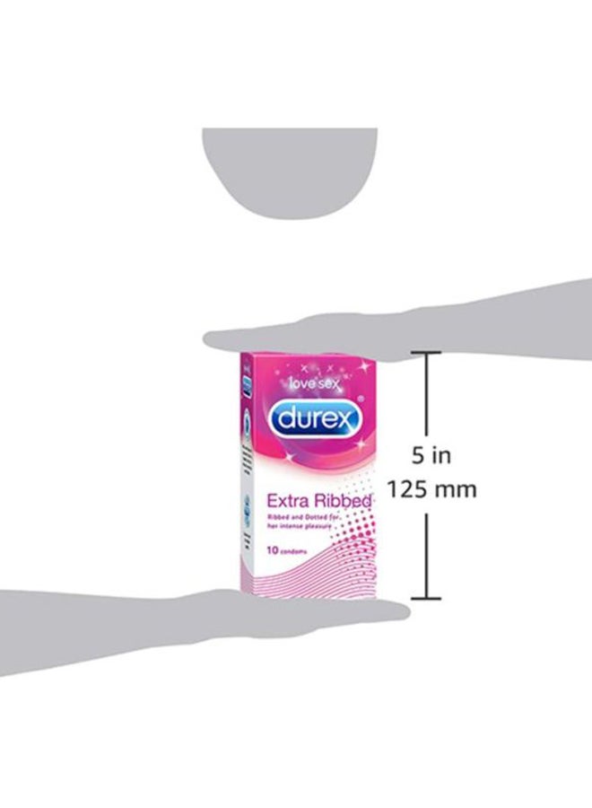 Durex - 10-Piece Extra Ribbed Condom Set - Image 1