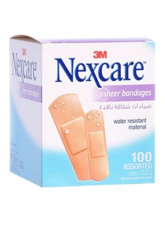3M 100 Assorted Piece- Sheer Adhesive Bandages  - Image 1