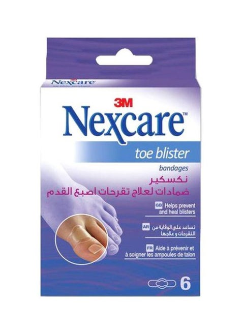 طقم ضمادات أصابع القدم من نيكس كير مكون من 6 قطع
