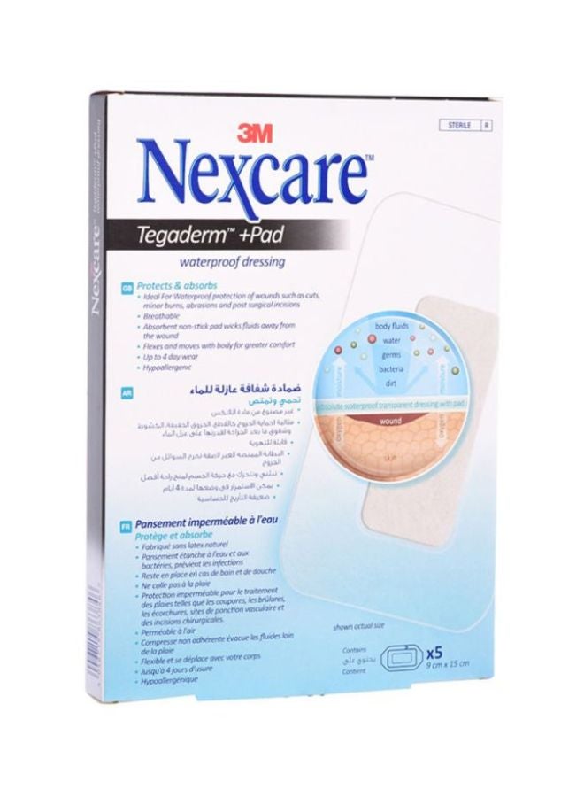 3M 5-Piece Tegaderm+Pad Waterproof Dressing - Image 2