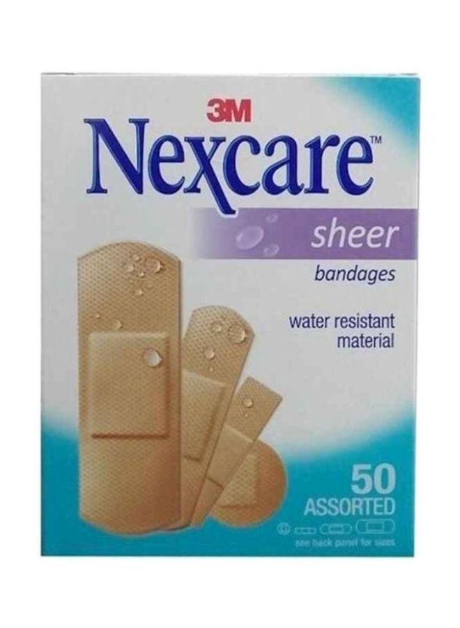 3M 50-Piece Sheer Bandages - Image 1