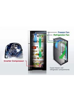 HITACHI 990L Gross Top Mount Double Door Premium Refrigerator , 10 Year Warranty on Inverter Compressor, 2 Doors Fridge, Dual Fan Cooling, LED Panel, Twist Ice Tray- 1 Year Warranty RV990PUK1K White  - Image 5