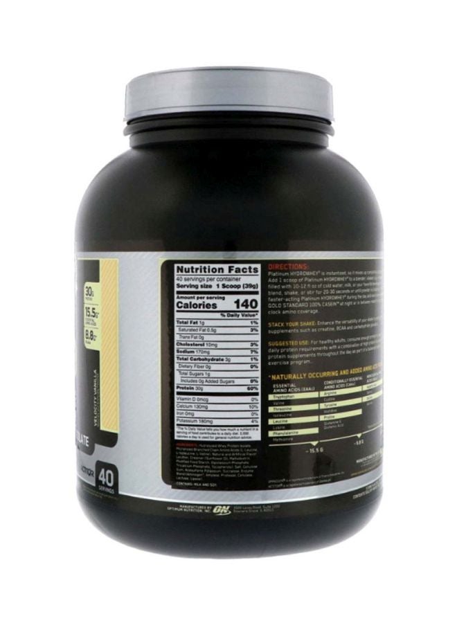Optimum Nutrition - Platinum Hydrowhey Protein Powder 30 Grams Of Protein For Muscle Support And Recovery 100% Hydrolyzed Whey Protein Isolate Powder Velocity Vanilla 40 Servings - Image 1