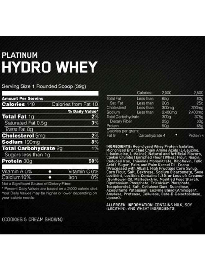 Optimum Nutrition - Platinum Hydrowhey Protein Powder 30 Grams Of Protein For Muscle Support And Recovery 100% Hydrolyzed Whey Protein Isolate Powder Velocity Vanilla 40 Servings - Image 1