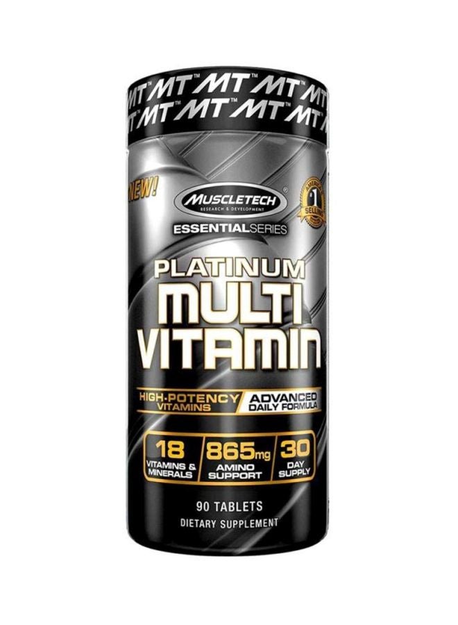 MuscleTech - Essential Series Platinum Multi-Vitamin Dietary Supplement - 90 Tablets - Image 1