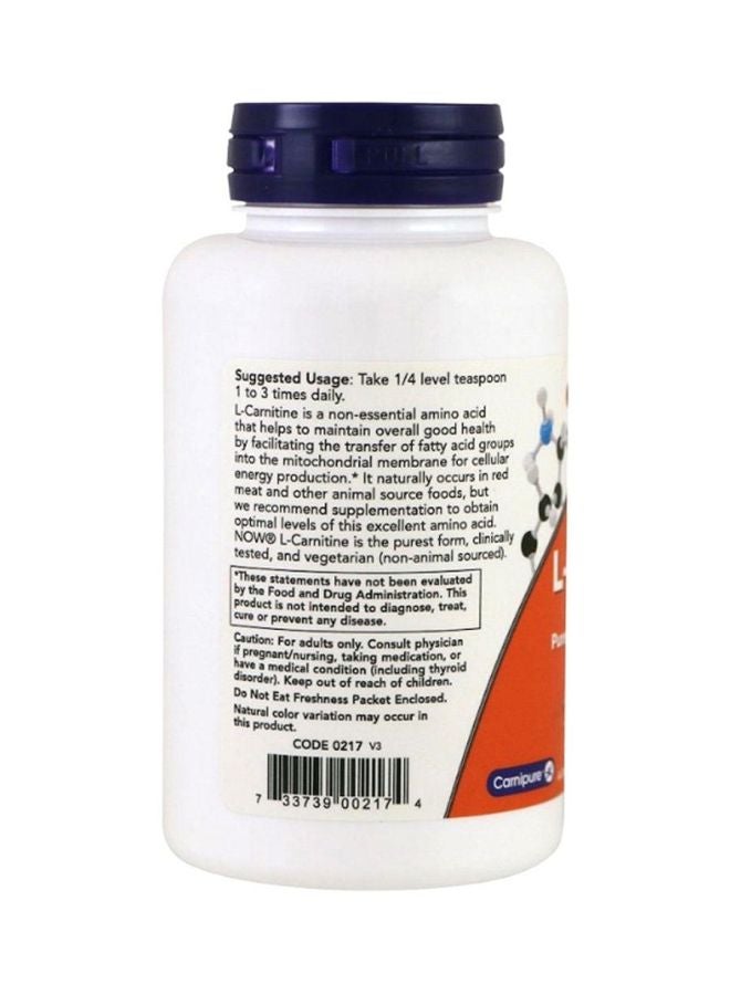 Now Foods - Now Foods L-Carnitine 85g Pure Powder - Image 1